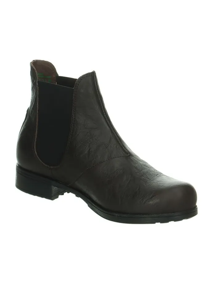 Leder-Chelsea-Boots in Braun