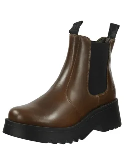 Leder-Chelsea-Boots in Braun
