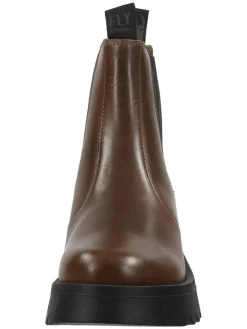 Leder-Chelsea-Boots in Braun