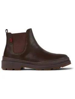 Leder-Chelsea-Boots in Braun