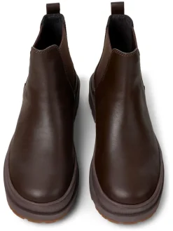 Leder-Chelsea-Boots in Braun