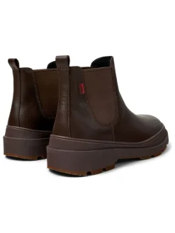 Leder-Chelsea-Boots in Braun