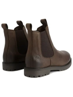 Leder-Chelsea-Boots in Braun