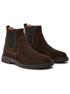 Leder-Chelsea-Boots in Braun