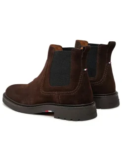 Leder-Chelsea-Boots in Braun