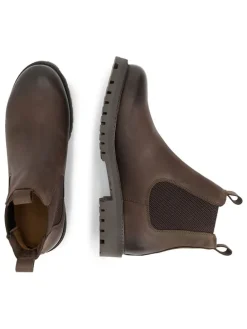 Leder-Chelsea-Boots in Braun