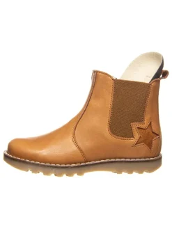 Leder-Chelsea-Boots in Camel