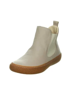 Leder-Chelsea-Boots in Creme