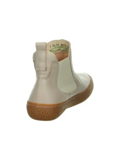 Leder-Chelsea-Boots in Creme