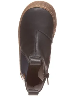 Leder-Chelsea-Boots in Dunkelblau