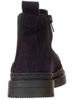 Leder-Chelsea-Boots in Dunkelblau