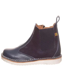 Leder-Chelsea-Boots in Dunkelblau