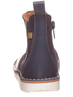 Leder-Chelsea-Boots in Dunkelblau