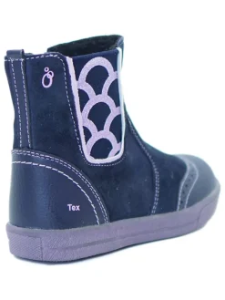 Leder-Chelsea-Boots in Dunkelblau