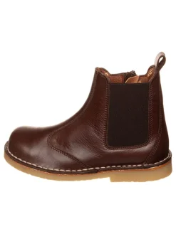 Leder-Chelsea-Boots in Dunkelbraun