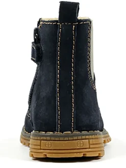 Leder-Chelsea-Boots in Dunkelblau