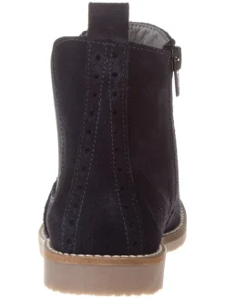 Leder-Chelsea-Boots in Dunkelblau