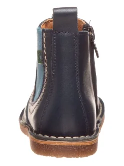 Leder-Chelsea-Boots in Dunkelblau