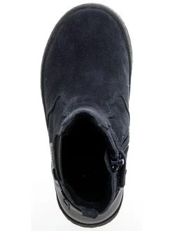 Leder-Chelsea-Boots in Dunkelblau