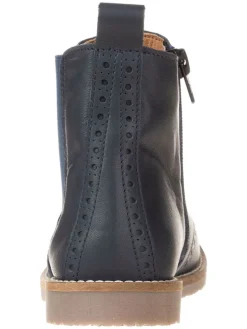 Leder-Chelsea-Boots in Dunkelblau