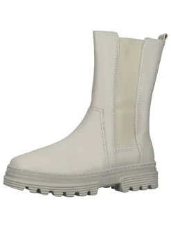 Leder-Chelsea-Boots in Grau