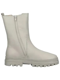 Leder-Chelsea-Boots in Grau