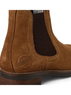 Leder-Chelsea-Boots in Hellbraun