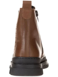 Leder-Chelsea-Boots in Hellbraun