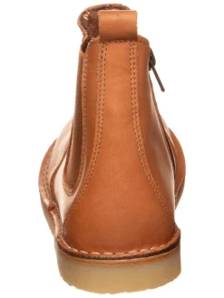 Leder-Chelsea-Boots in Hellbraun