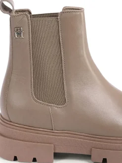 Leder-Chelsea-Boots in Hellbraun