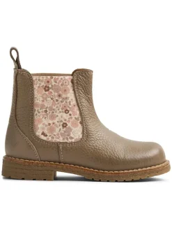 Leder-Chelsea-Boots in Hellbraun