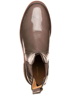 Leder-Chelsea-Boots in Hellbraun