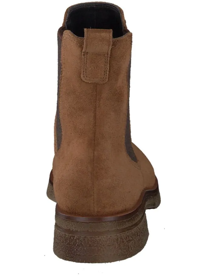 Leder-Chelsea-Boots in Hellbraun