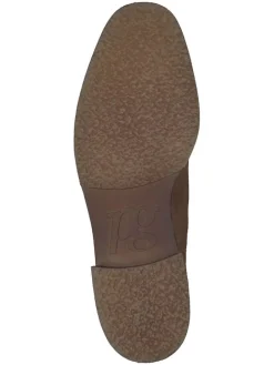 Leder-Chelsea-Boots in Hellbraun