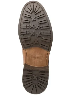 Leder-Chelsea-Boots in Hellbraun