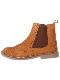 Leder-Chelsea-Boots in Hellbraun