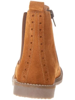 Leder-Chelsea-Boots in Hellbraun