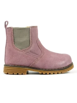 Leder-Chelsea-Boots in Rosa