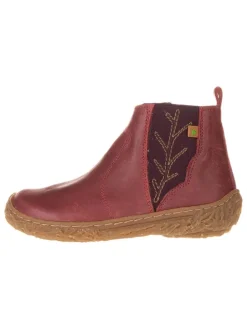 Leder-Chelsea-Boots in Rot