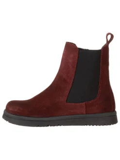 Leder-Chelsea-Boots in Rot