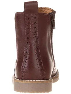 Leder-Chelsea-Boots in Rot