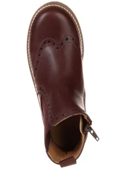 Leder-Chelsea-Boots in Rot