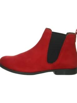 Leder-Chelsea-Boots in Rot