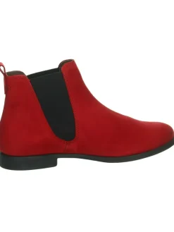 Leder-Chelsea-Boots in Rot