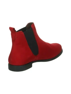 Leder-Chelsea-Boots in Rot