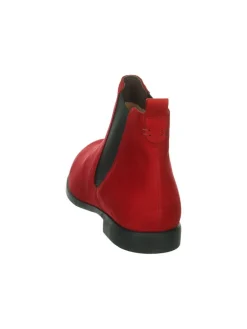 Leder-Chelsea-Boots in Rot