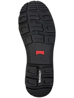 Leder-Chelsea-Boots in Schwarz/ Hellbraun