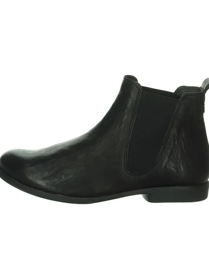 Leder-Chelsea-Boots in Schwarz