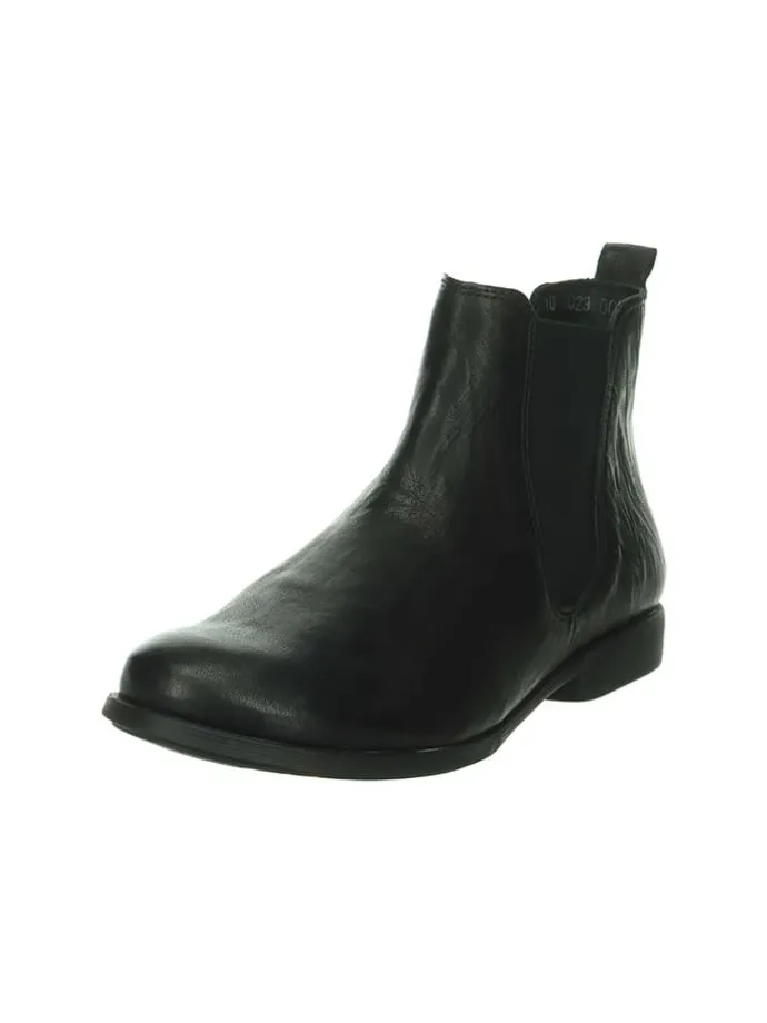Leder-Chelsea-Boots in Schwarz