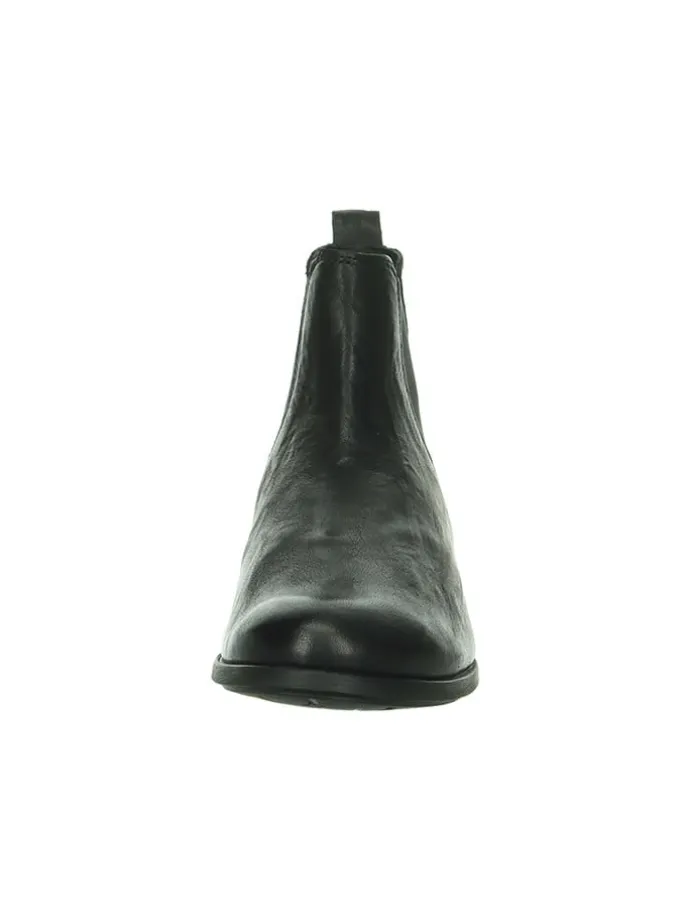 Leder-Chelsea-Boots in Schwarz